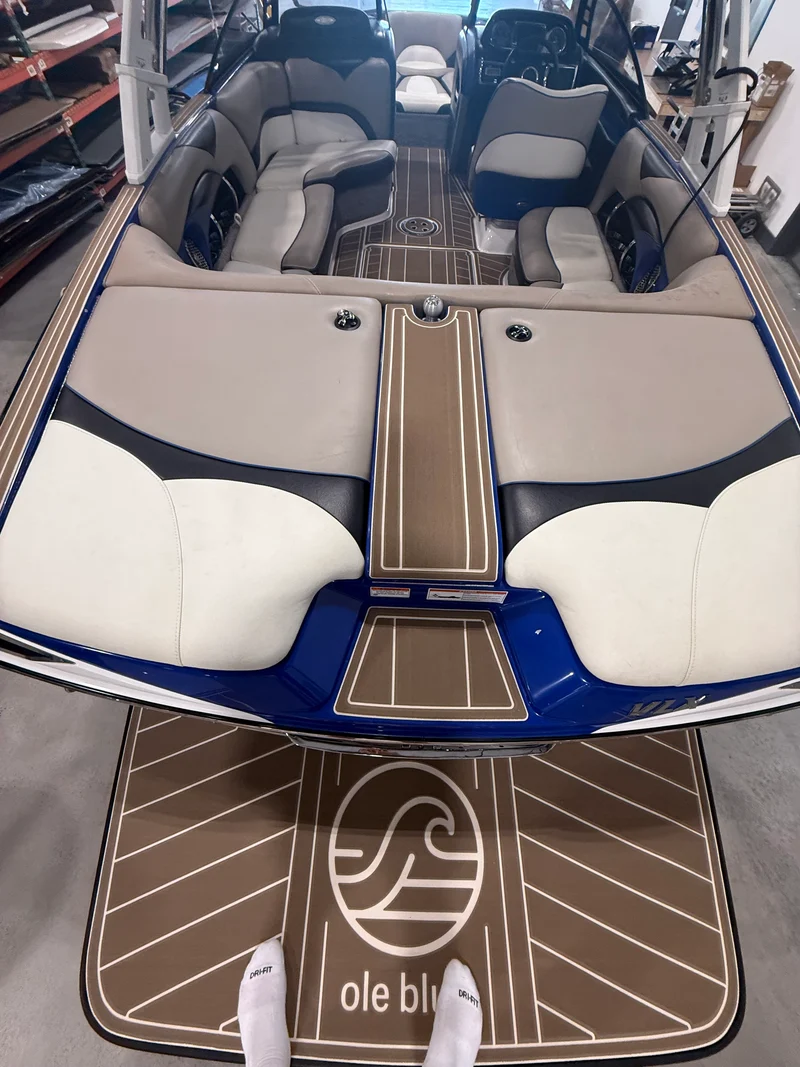 Custom GatorStep flooring on a wakeboat — Lakebound Marine, Knoxville TN
