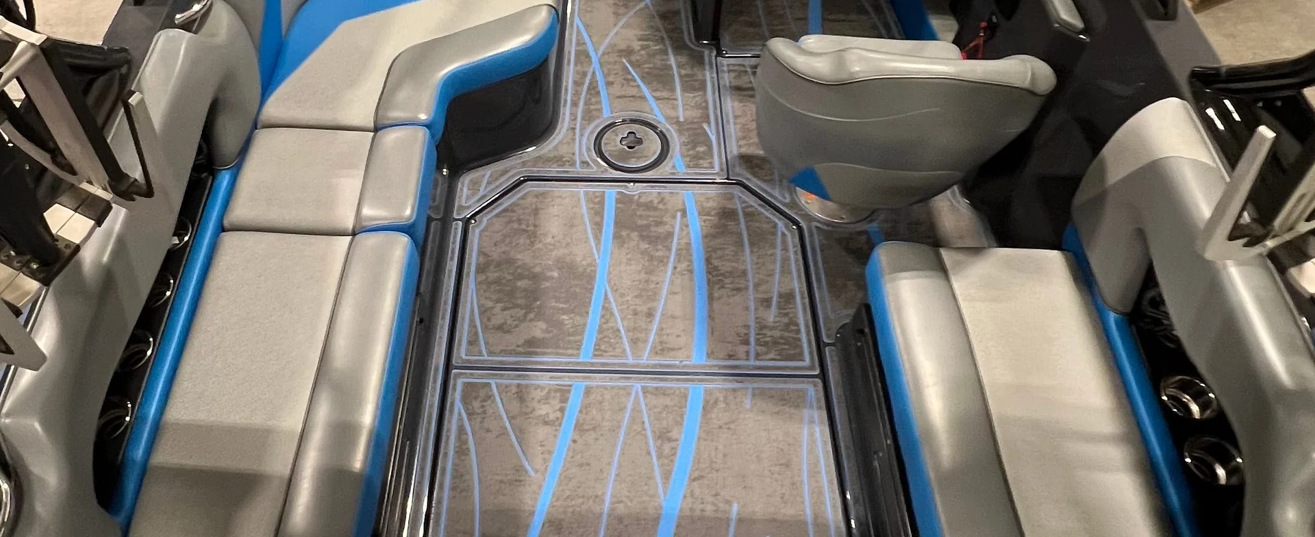 Custom GatorStep flooring on a wakeboat — Lakebound Marine, Knoxville TN