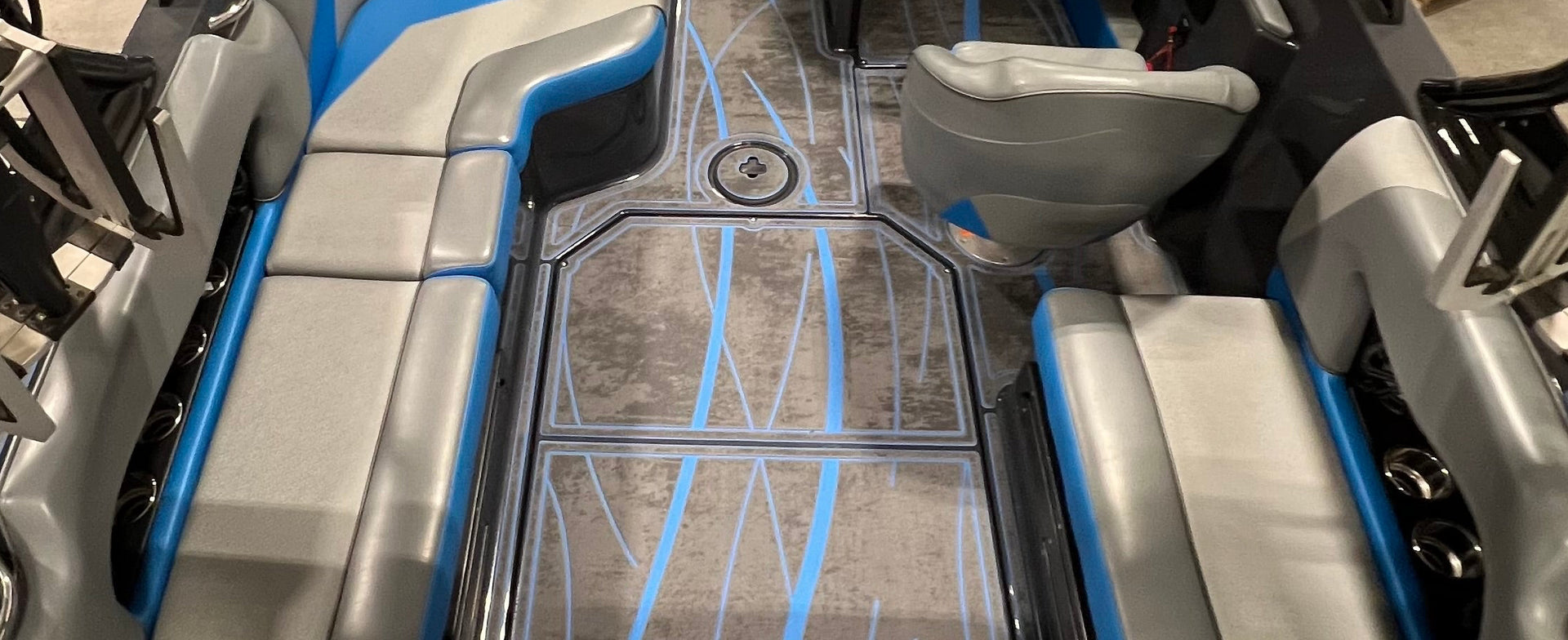 Custom GatorStep flooring on a wakeboat — Lakebound Marine, Knoxville TN