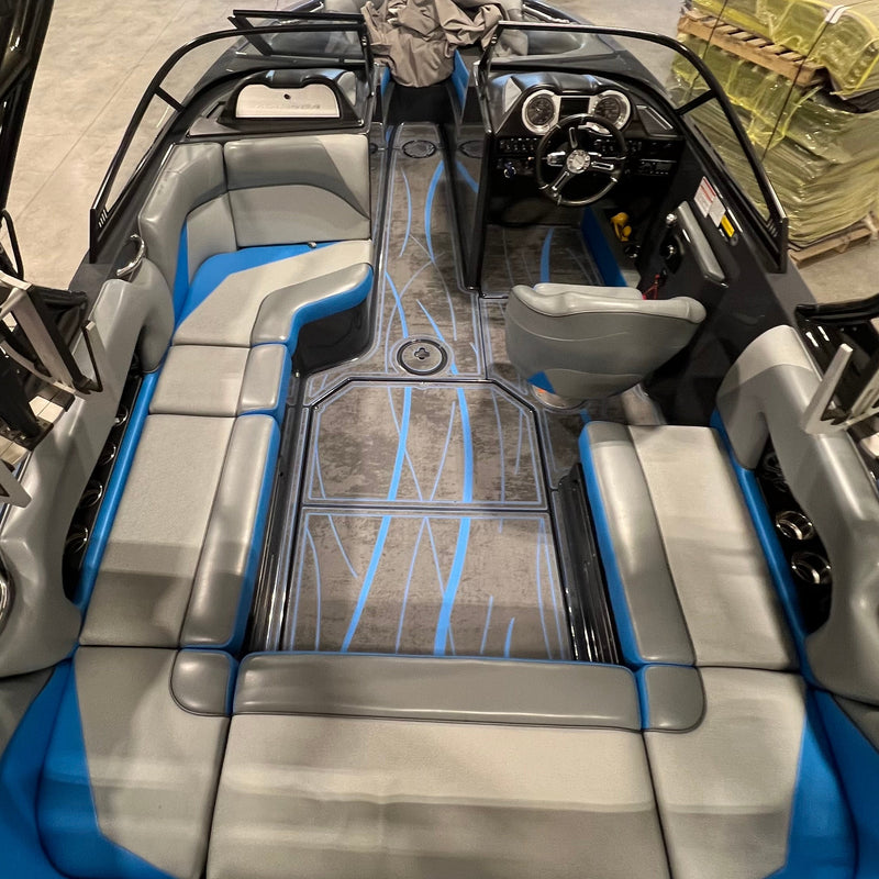 Custom GatorStep flooring on a wakeboat — Lakebound Marine, Knoxville TN